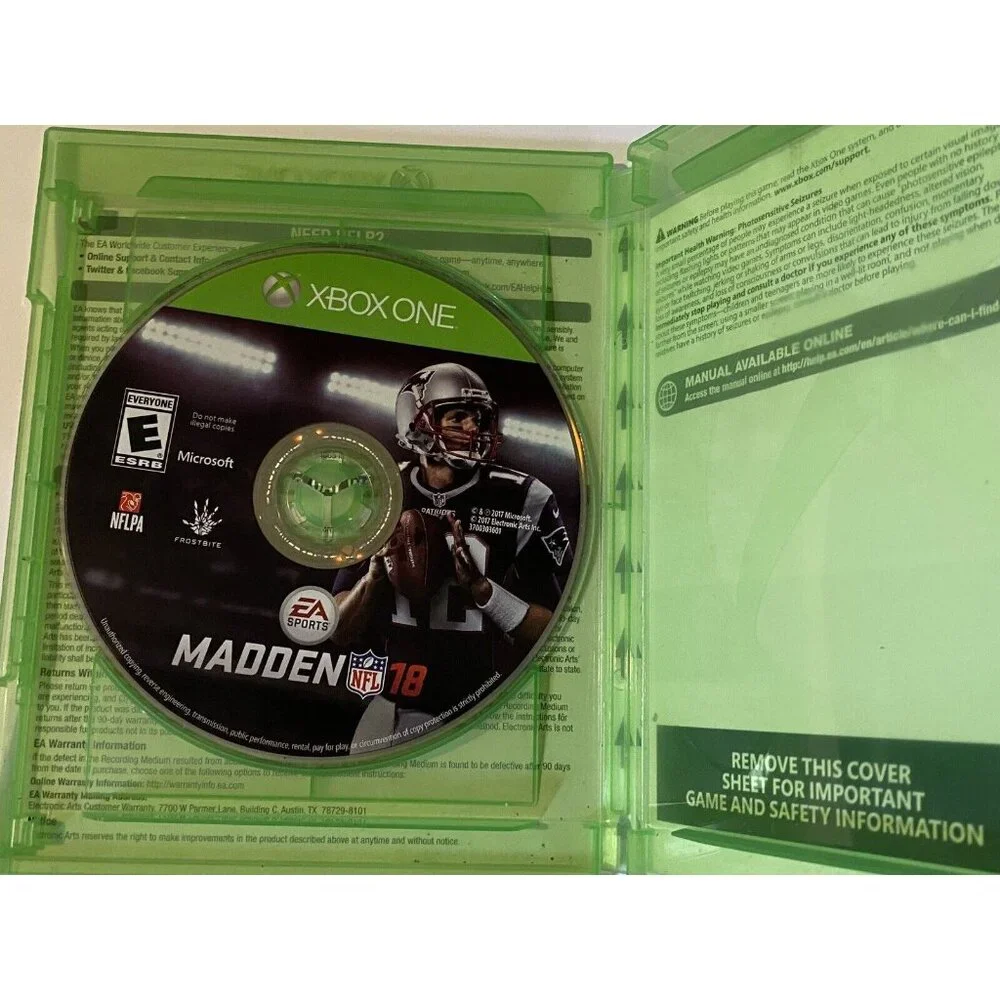 Madden NFL 18 Microsoft Xbox One 2017 Game And Case
